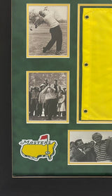 Jack Nicklaus Autographed 2016 Masters Pin Flag Custom Framed Display with Photos JSA