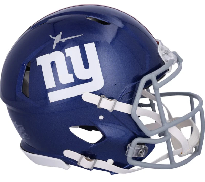 Malik Nabers Autographed New York Giants Speed Authentic Helmet Fanatics