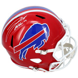 Josh Allen Autographed Buffalo Bills 1987-01 Throwback Speed Full Size Helmet Beckett Witnessed