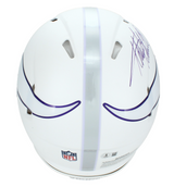 Adrian Peterson Autographed Minnesota Vikings White 2024 Alternate Speed Authentic Helmet Beckett Witnessed