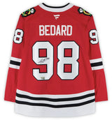 Connor Bedard Autographed Chicago Blackhawks Red Fanatics Premium Jersey Fanatics