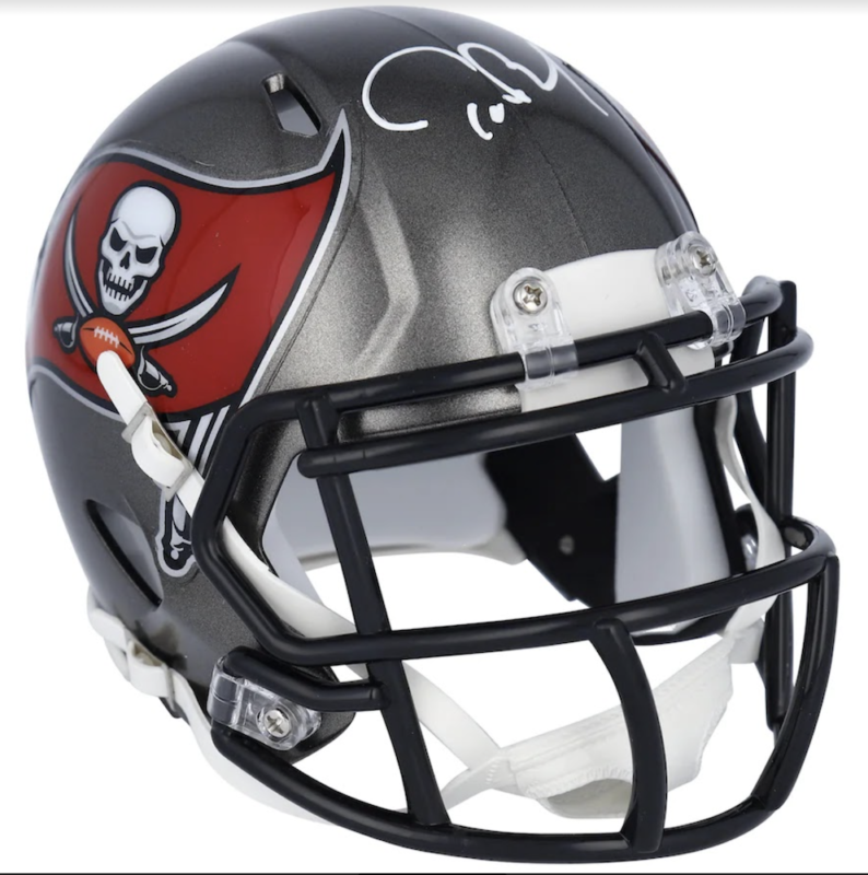 TOM BRADY Autographed Tampa Bay Buccaneers Speed Mini Helmet FANATICS