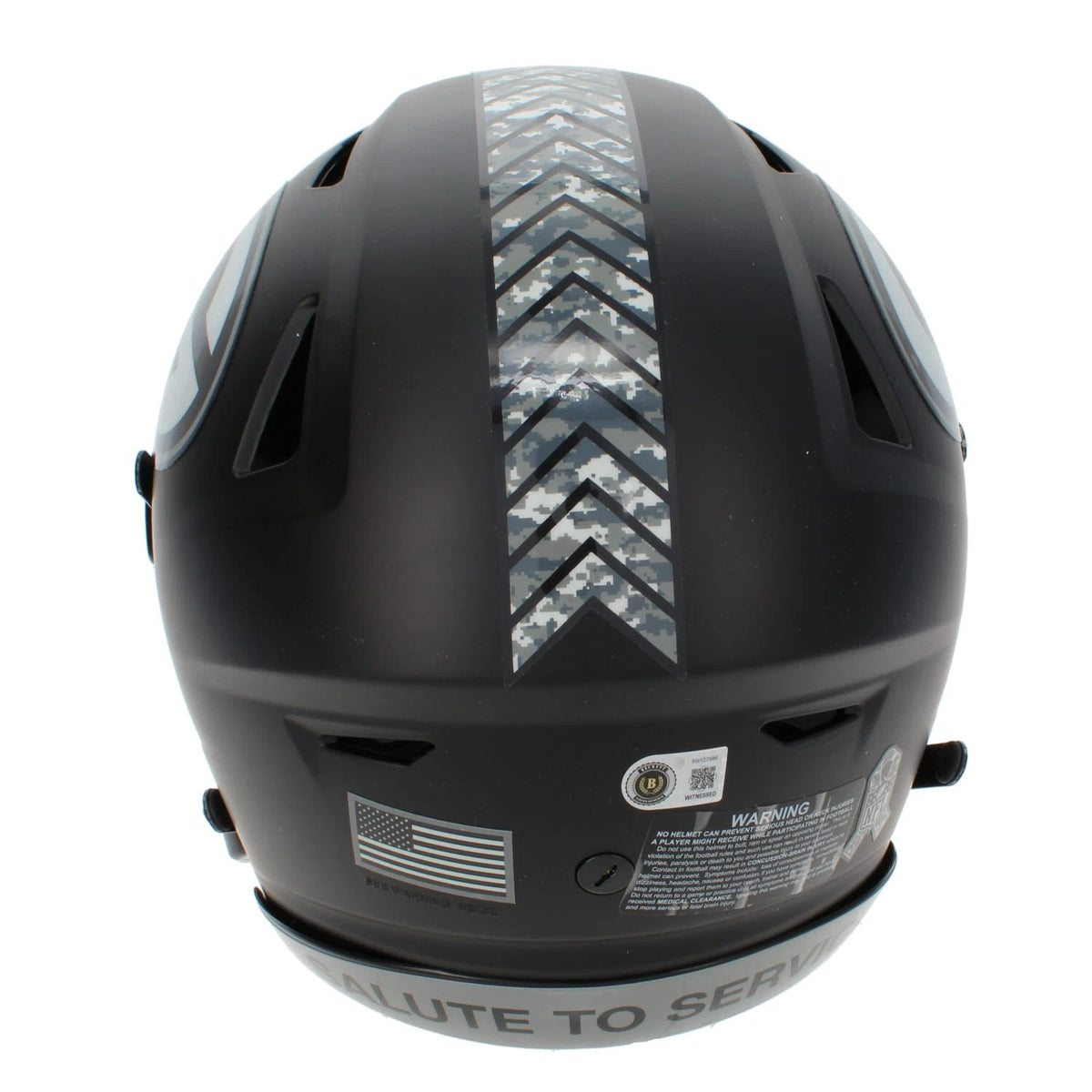Eddie Lacy Autographed/Inscribed "2013 OROY" Green Bay Packers 2026 Salute to Service Speedflex Authentic Helmet Beckett Witnessed