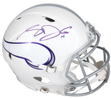 Sam Darnold Autographed Minnesota Vikings White 2024 Alternate Speed Authentic Helmet Fanatics