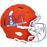 JA'MARR CHASE Autographed SB LVI Logo Speed Full Size Helmet FANATICS