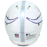 Randy Moss Autographed Minnesota Vikings White 2024 Alternate Speed Authentic Helmet Beckett Witnessed
