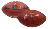 AARON DONALD Autographed Los Angeles Rams SB LVI Champs Logo Official Wilson Duke Football FANATICS