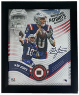 MAC JONES Framed New England Patriots 15" x 17" Game Used Football Collage LE 10/50