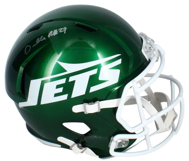 Darrelle Revis Autographed New York Jets Speed Full Size Helmet Beckett Witnessed