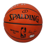 Hakeem Olajuwon Autographed/Inscribed "HOF 08" Spalding NBA Game Ball Series Indoor/Outdoor Basketball Beckett Witnessed