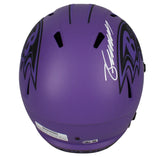 Zay Flowers Autographed Baltimore Ravens RAVE Speed Full Size Helmet Beckett Witnessed