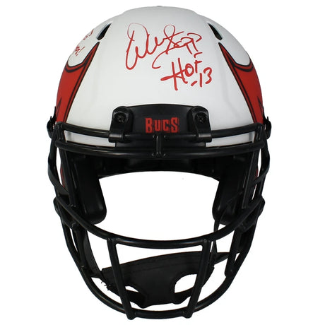 Mike Alstott/Warren Sapp Dual Autographed/Inscribed Tampa Bay Buccaneers Custom Lunar Drip Speed Authentic Helmet Beckett Witnessed