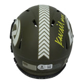 Kyren Williams Autographed (In Yellow) Los Angeles Rams 2022 Salute to Service Speed Mini Helmet Beckett Witnessed