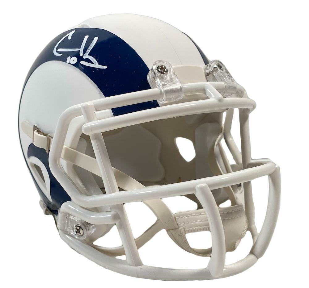 COOPER KUPP Autographed Los Angeles Rams Speed White Matte Mini Helmet FANATICS