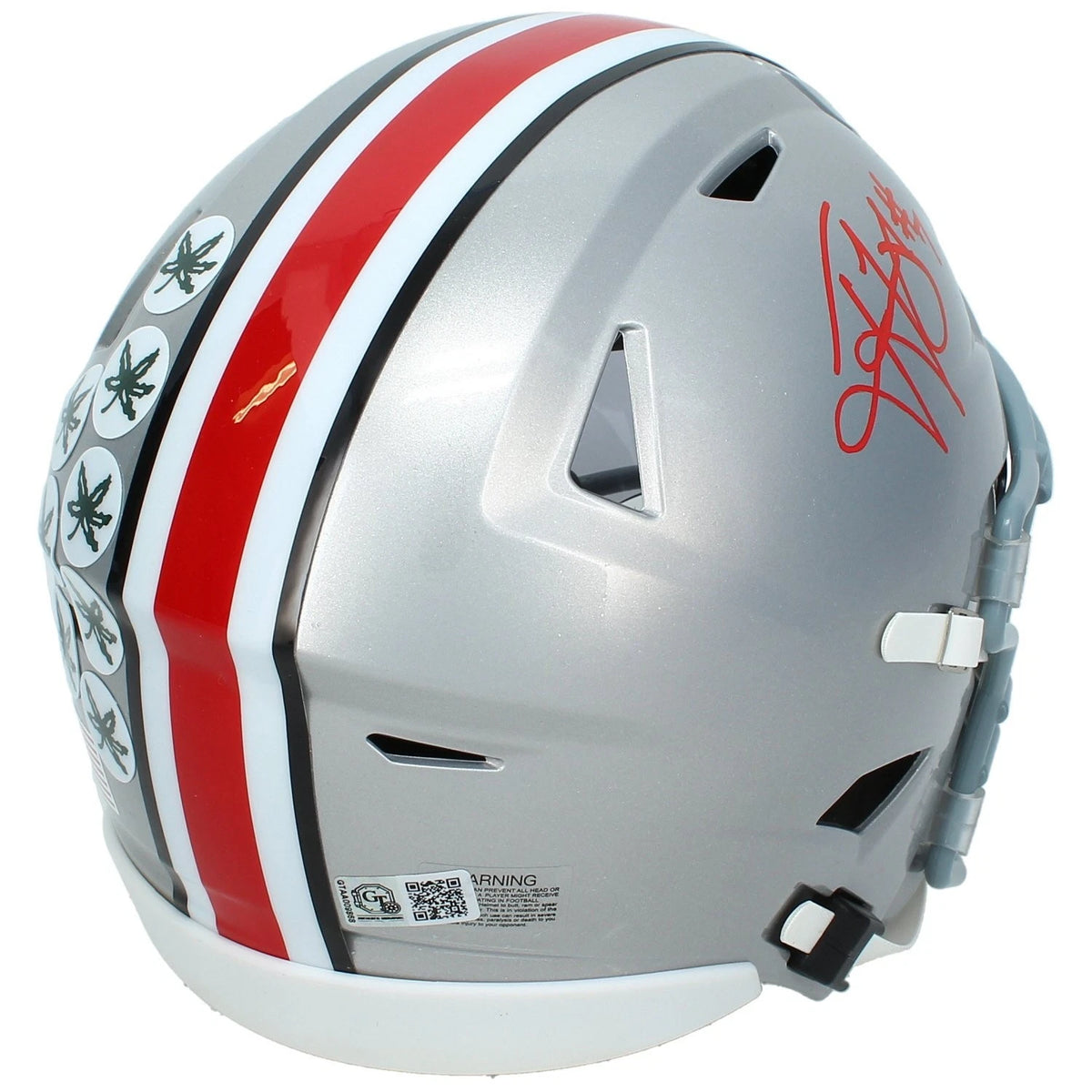 Ted Ginn Jr. Autographed Ohio State Buckeyes Speedflex Midi Helmet GTSM Witnessed
