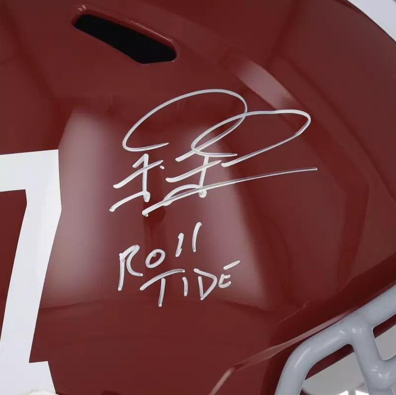 Tua Tagovailoa Autographed Alabama Crimson Tide "Roll Tide" Authentic Speed Helmet Fanatics