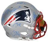 New England Patriots Legends (Brady, Gronkowski, Edelman + Five More) Multi-Autographed (Blue Ink) New England Patriots Speed Authentic Helmet Fanatics/Ratdke LE 8/12