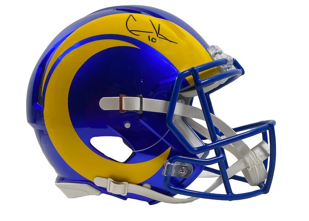 COOPER KUPP Autographed Los Angeles Rams Super Bowl LVI Champs Logo Speed Authentic Helmet FANATICS
