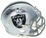 Raghib "Rocket" Ismail Autographed Raiders Speed Mini Helmet Beckett Witnessed