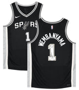 Victor Wembanyama Autographed/Inscribed "2024 ROY" San Antonio Spurs Black Nike Icon Swingman Jersey Fanatics