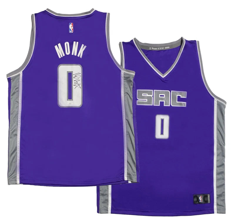 Malik Monk Autographed Sacremento Kings Purple Fanatics NBA Jersey JSA Witnessed