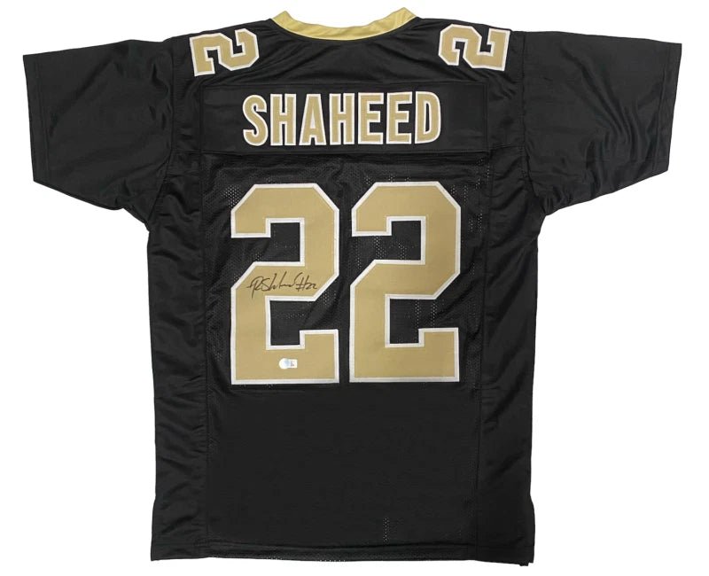 Rashid Shaheed of the New Orleans Autographed Saints Black Custom Jersey Beckett