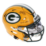Eddie Lacy Autographed/Inscribed "2013 OROY" Green Bay Packers Speedflex Midi Helmet Beckett Witnessed