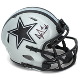 Dak Prescott Autographed Dallas Cowboys RAVE Speed Mini Helmet Beckett Witnessed