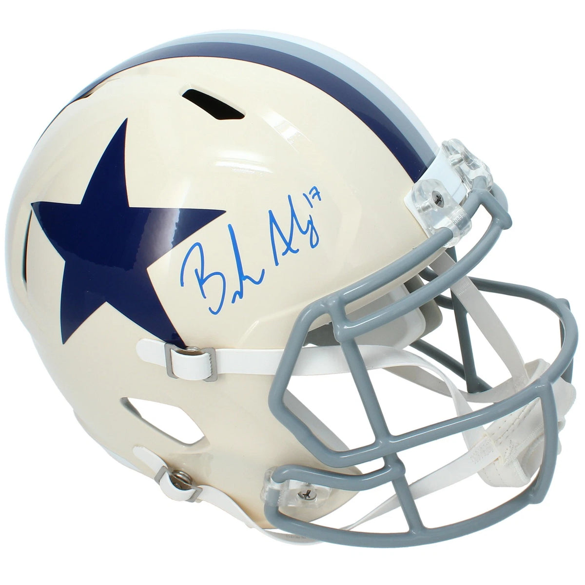 Brandon Aubrey Autographed Dallas Cowboys RETRO Speed Full Size Helmet Beckett Witnessed
