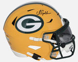 Matthew Golden Autographed Green Bay Packers Speedflex Midi Helmet Beckett
