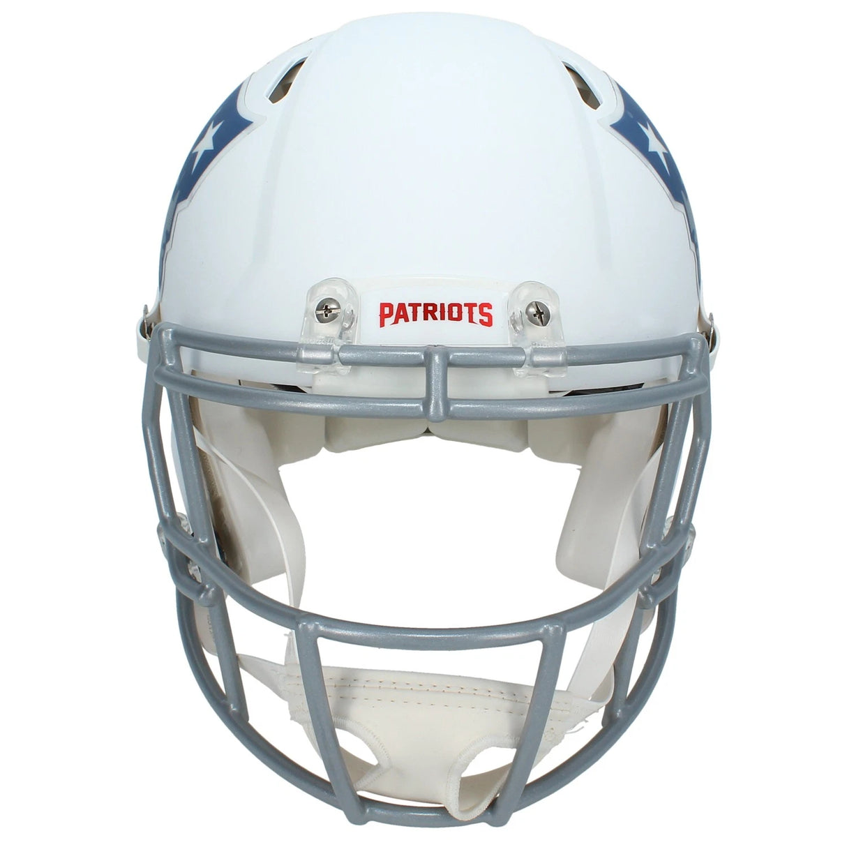 Randy Moss Autographed New England Patriots White 2025 Rivalries Speed Authentic Helmet Beckett Witnessed
