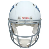 Randy Moss Autographed New England Patriots White 2025 Rivalries Speed Authentic Helmet Beckett Witnessed