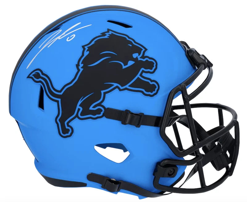 Jahmyr Gibbs Autographed Detroit Lions RAVE Speed Full Size Helmet Fanatics