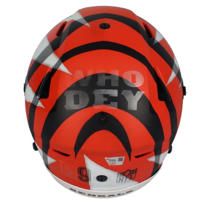 Joe Burrow Autographed/Inscribed "2020 #1 Pick" Cincinnati Bengals FSM Custom Painted "Ripped" Speedflex Authentic Helmet Fanatics