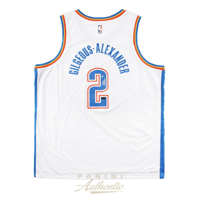 Shai Gilgeous-Alexander Autographed Oklahoma City Thunder White Nike Swingman Jersey Panini