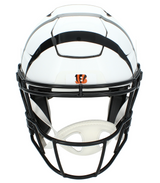 Chase Brown Autographed Cincinnati Bengals 2022 White Alternate Speedflex Authentic Helmet Beckett Witnessed