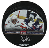 Alexander Ovechkin Autographed Washington Capitals 895th Goal Hockey Puck LE 895 Fanatics