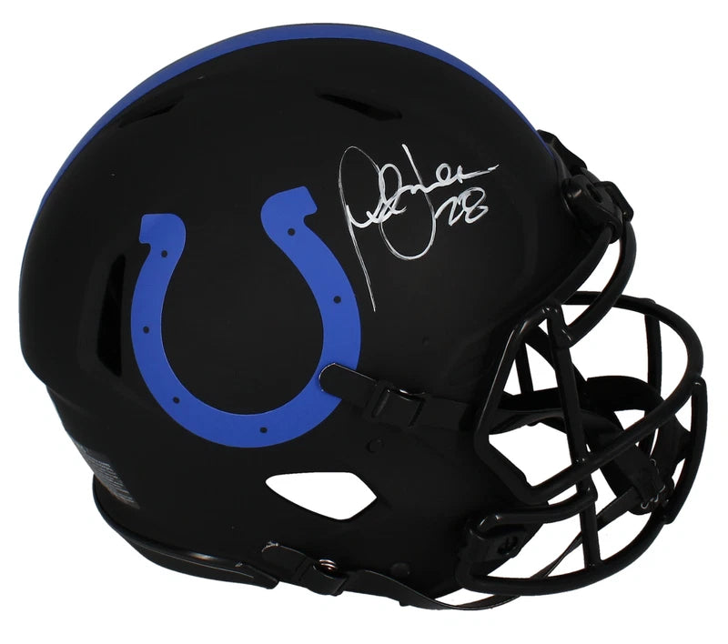 Marshall Faulk Autographed Indianapolis Colts Eclipse Speed Authentic Helmet Beckett Witnessed