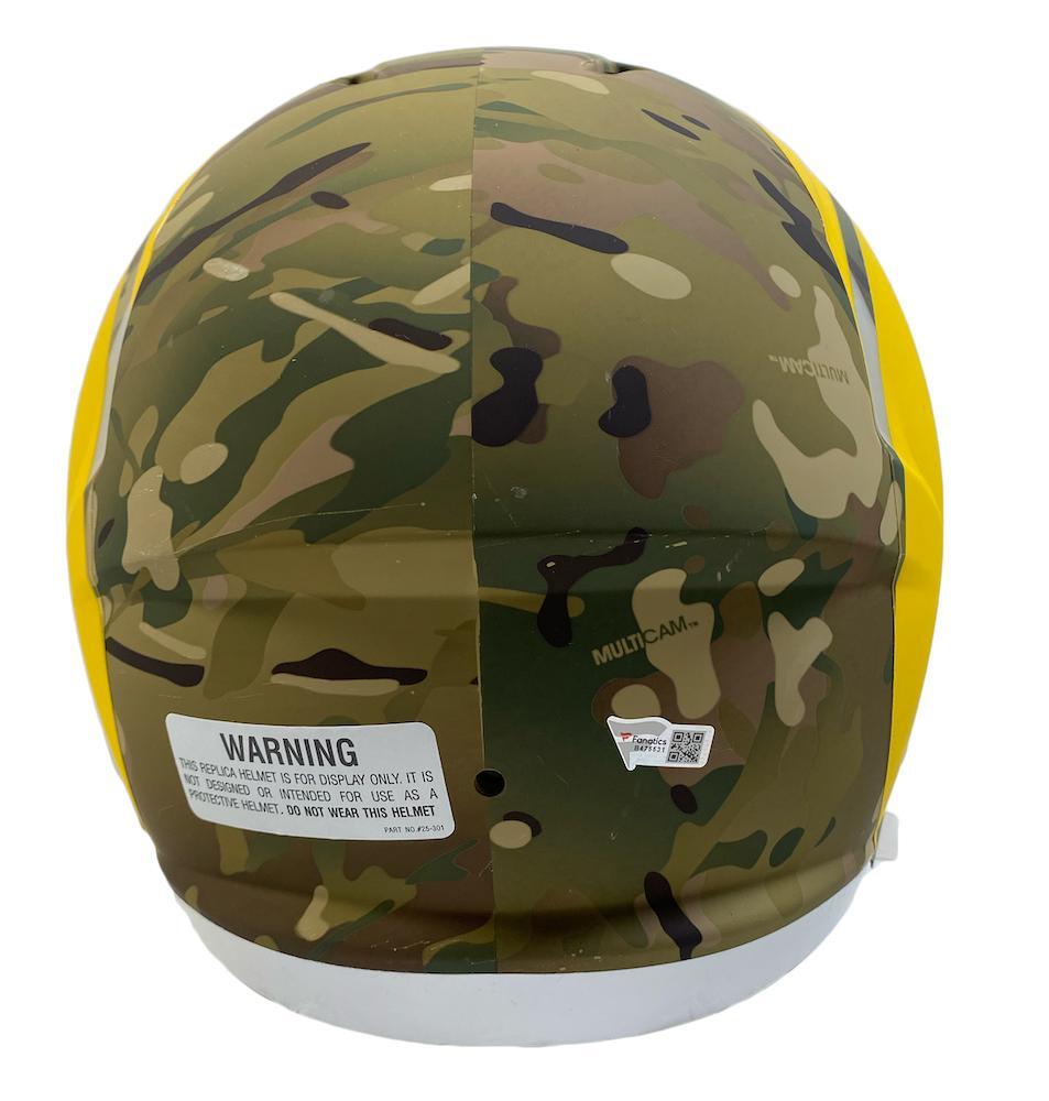 COOPER KUPP Autographed Los Angeles Rams Camo Speed Full Size Helmet FANATICS