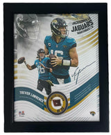 Trevor Lawrence Framed Jacksonville Jaguars 15" x 17" Game Used Football Collage LE 50