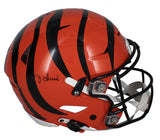 Ja'Marr Chase Autographed Cincinnati Bengals Speedflex Authentic Helmet Beckett Witnessed