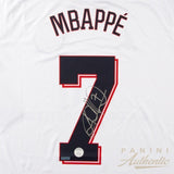 Kylian Mbappe Autographed 2021-22 Paris Saint-Germain Jordan Brand White Alternate Replica Jersey Panini