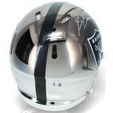 Brock Bowers Autographed Las Vegas Raiders Custom Spectra Chrome Speed Authentic Helmet Beckett Witnessed