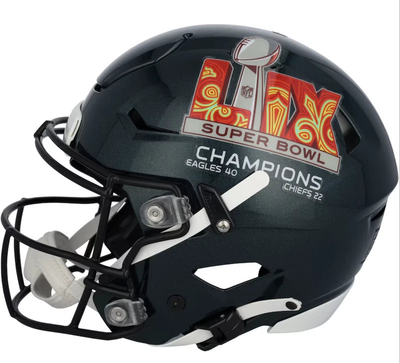 Jalen Hurts Autographed Philadelphia Eagles Super Bowl LIX Champions Logo Speedflex Authentic Helmet Fanatics