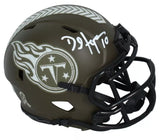 DeAndre Hopkins Autographed Tennessee Titans 2022 Salute to Service Mini Helmet Beckett Witnessed