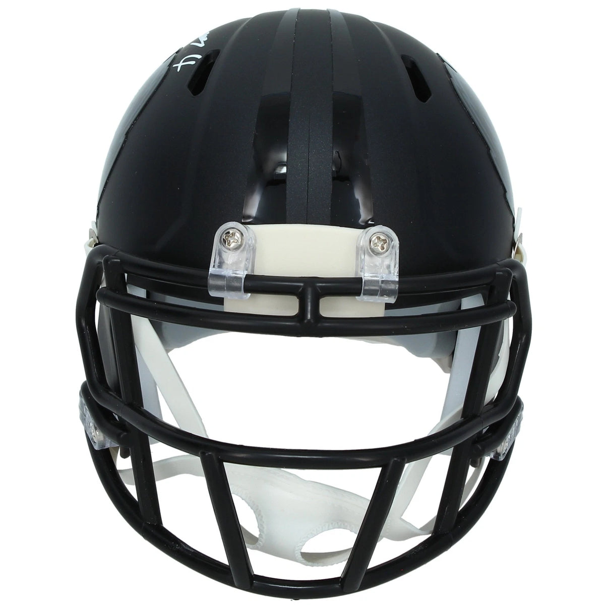 Zay Flowers Autographed Baltimore Ravens Black 2026 Alternate "Darkness" Speed Mini Helmet Beckett Witnessed