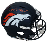 Bo Nix Autographed Denver Broncos 2024 Speed Full Size Helmet Beckett Witnessed