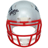 A.J. Brown Autographed New England Patriots Speed Mini Helmet Beckett Witnessed