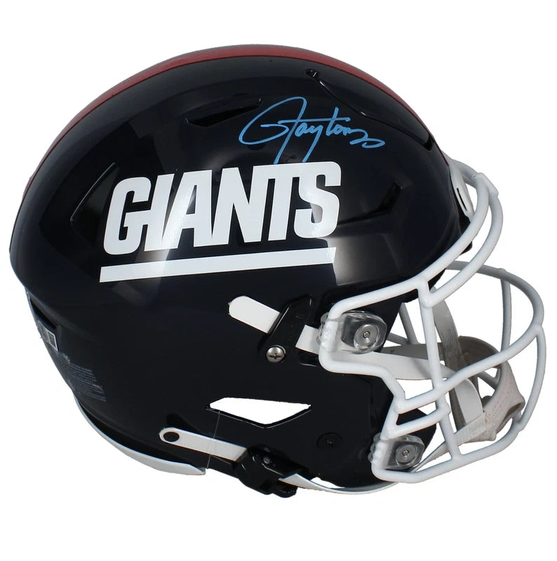 Lawrence Taylor Autographed New York Giants 1981-99 Throwback Speedflex Authentic Helmet Beckett Witnessed