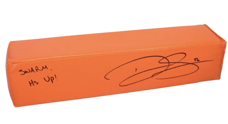 Dalton Schultz Autographed/Inscribed "SWARM...H's Up" End Zone Pylon Beckett/GDL LE 1/25